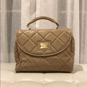 SPACIOUS Tan Quilted Top Handle Bag!!!